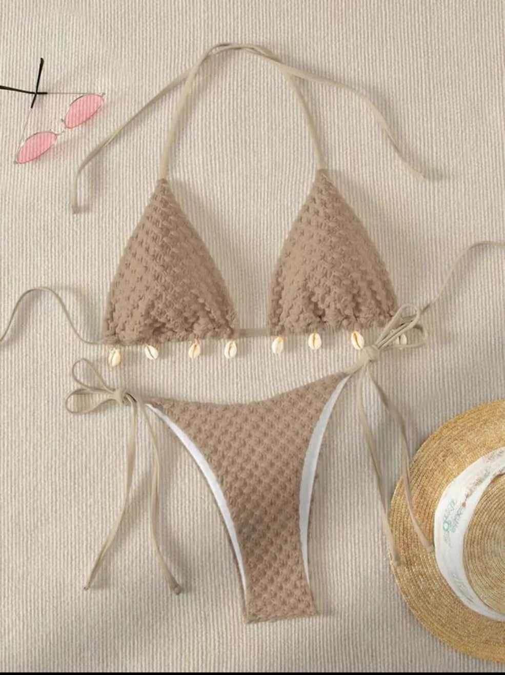 Melphieer NEW Shells Bikini Set Sexy Push Up Swimwear Women's Swimsuit Bathing Suits Swimming Suit For Women Maillot De Bain