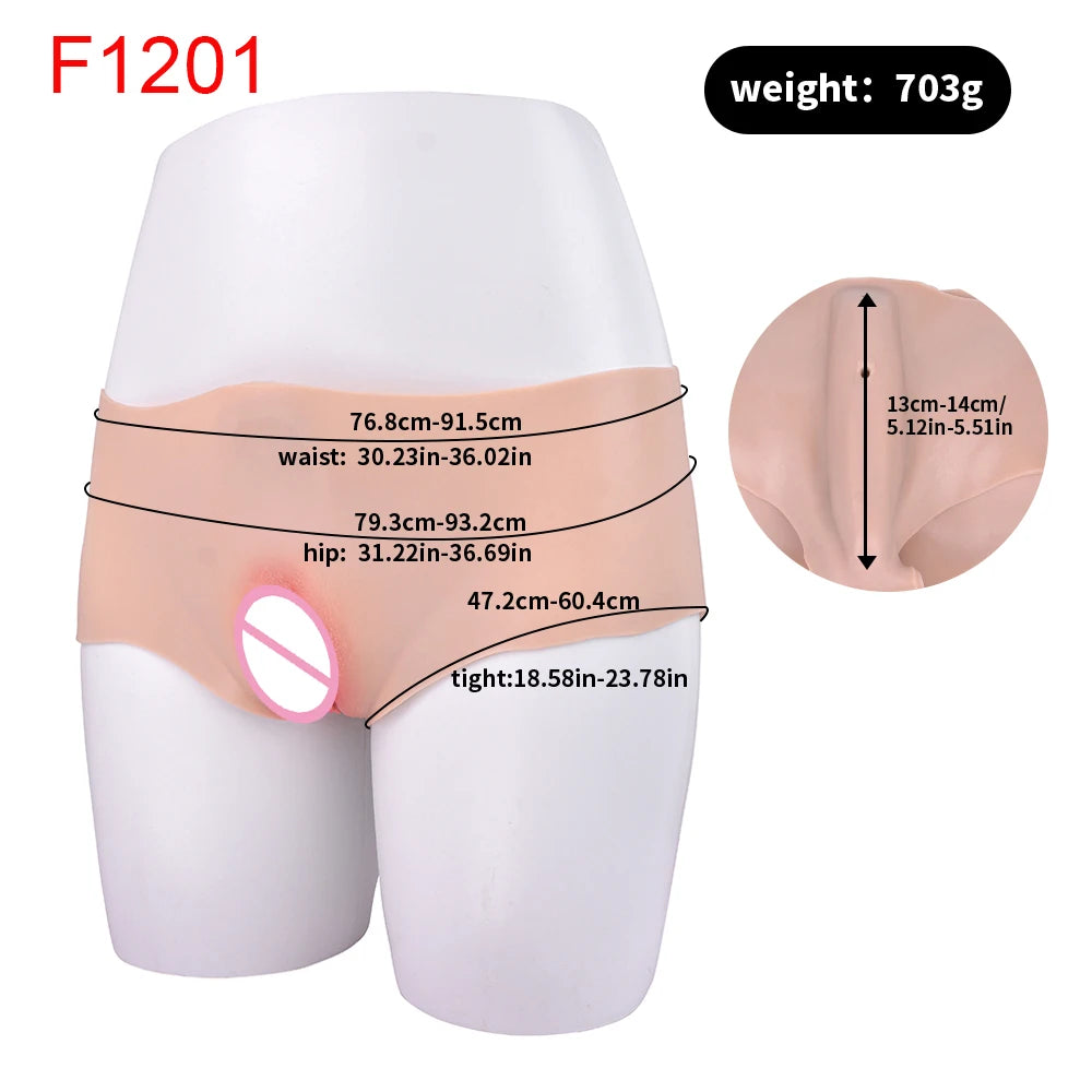 VOID SKIN: HEXED CURVE – Fake Vagina Gaff Briefs with Hip Enhancement