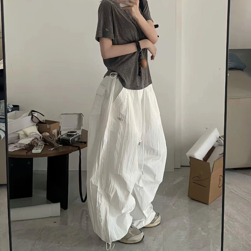 Oversized Sweatpants Women Y2K Streetwear White Wide Leg Joggers Harajuku Baggy Cargo Pants Summer Korean Casual Trousers New