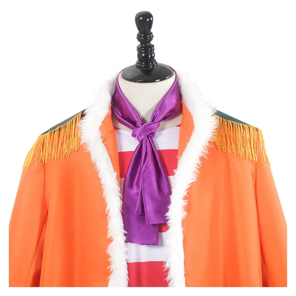 Disguise Clown Buggy Cosplay Hat Tie Coat Pants Clothing Anime Pirate Costume Adult Men Roleplay Fancy Dress Up Party Clothes