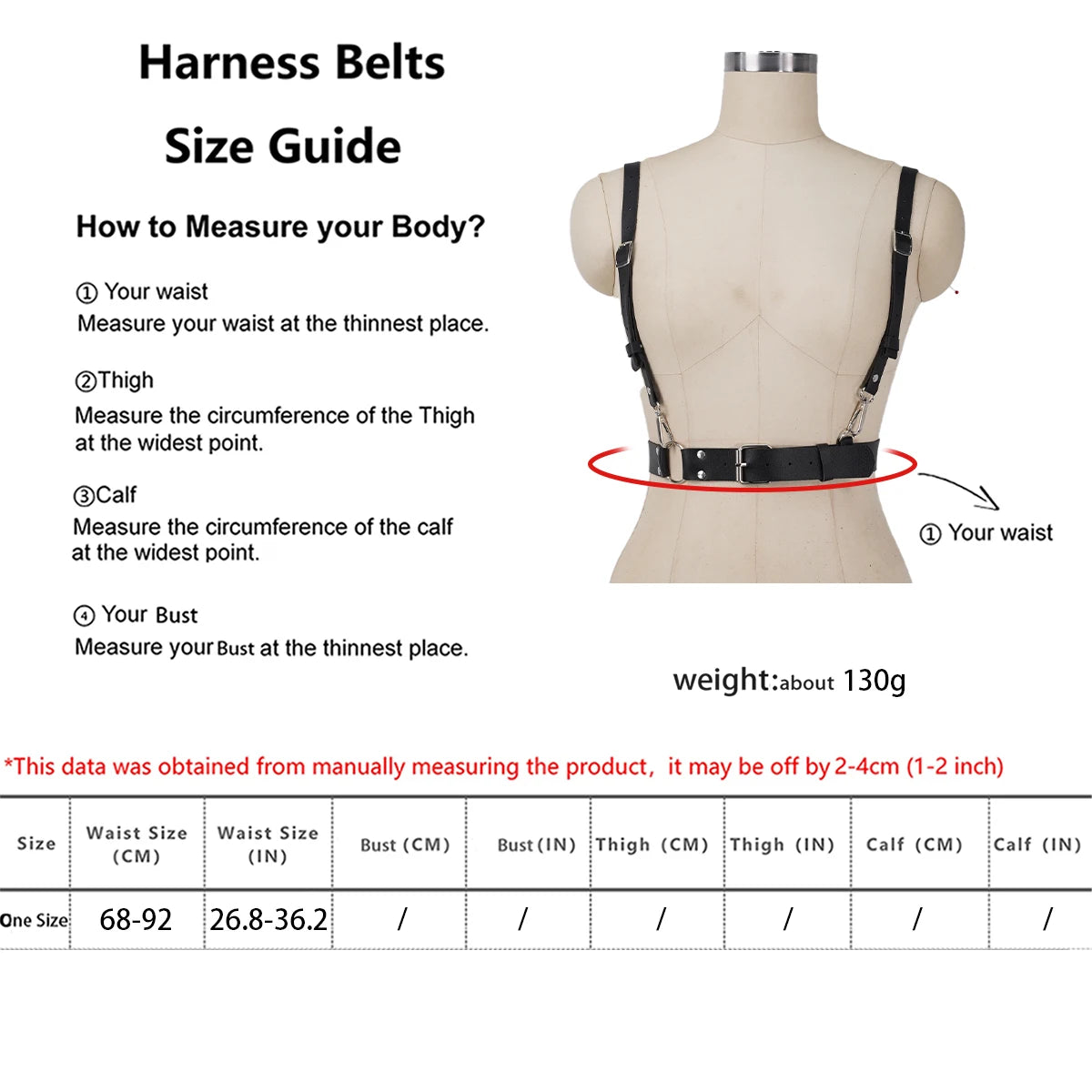 Women Fashion Leather Waist Belt Shaping Waistband Body Harness Belt Leathersuspenders for Women Gothic Clothing Accessorie