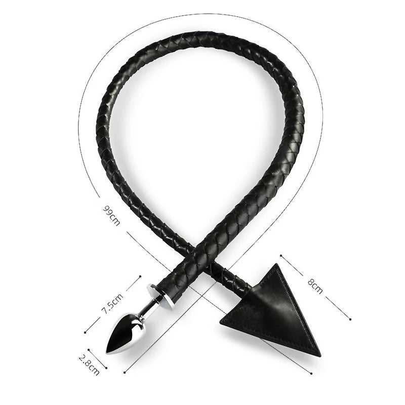 Bdsm Anonymous Mask Leader's Headgear Role Play Bondage Hood Adult Game Sexy Toy Devil's Tail Anal Plug Triangle Arrow Slave Whi