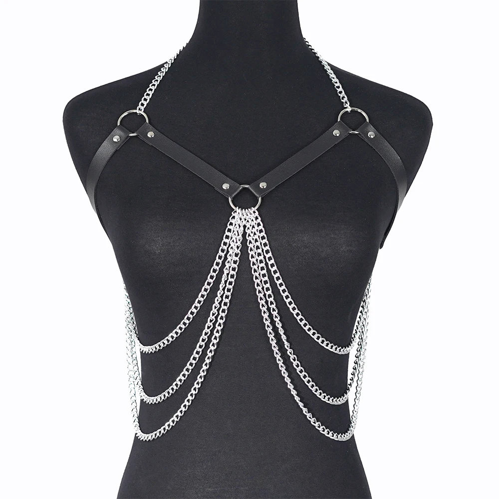 Women Sexy Harnss Belt Harness Corset Leather Lingerie Suspenders for Women Body Harness Gothic Fetish Clothing