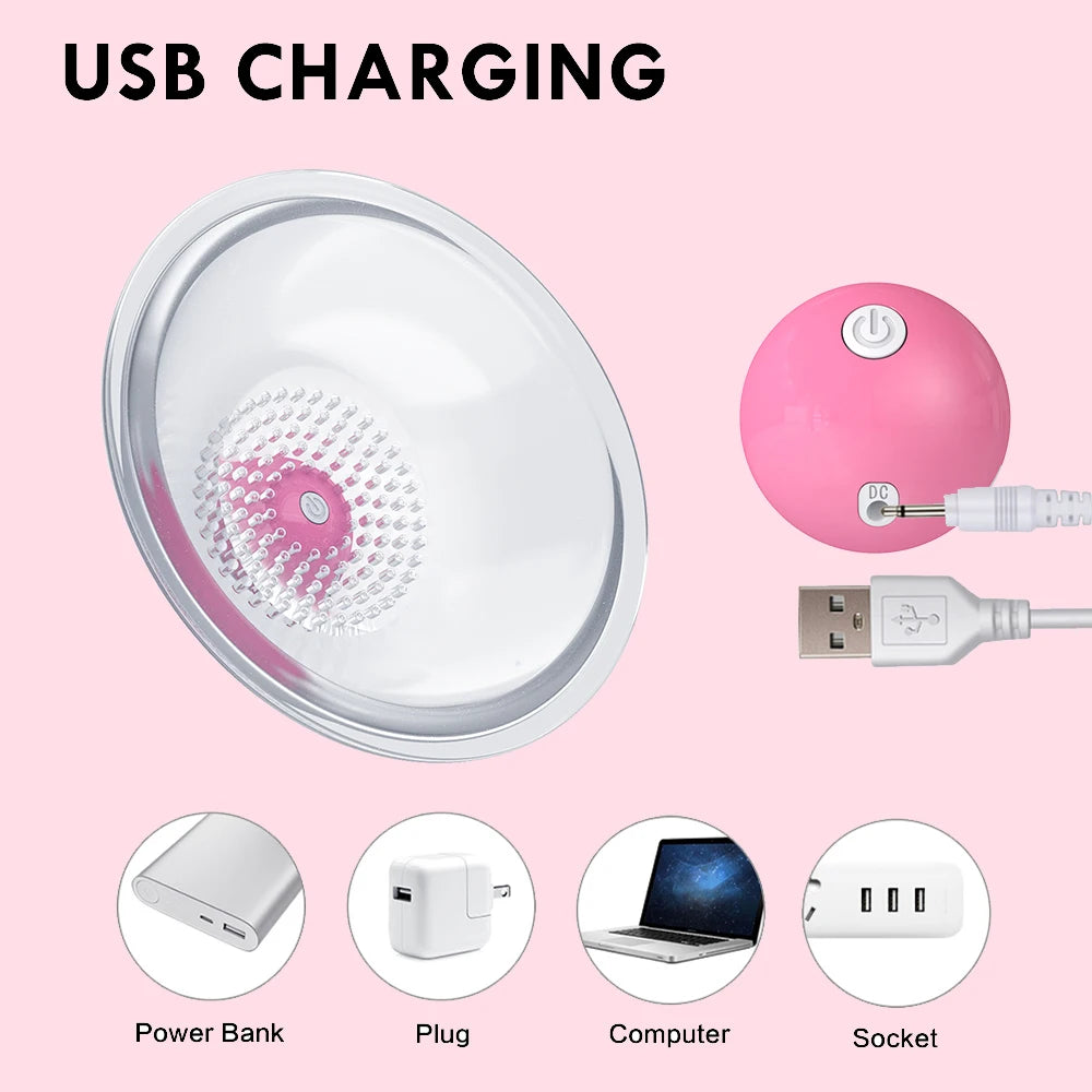 ASHBURNS Nipple Vagina Clitoris Sucker For Women Clit Vibrator Vacuum Pump Cover Adult Masturbator Sex Toy