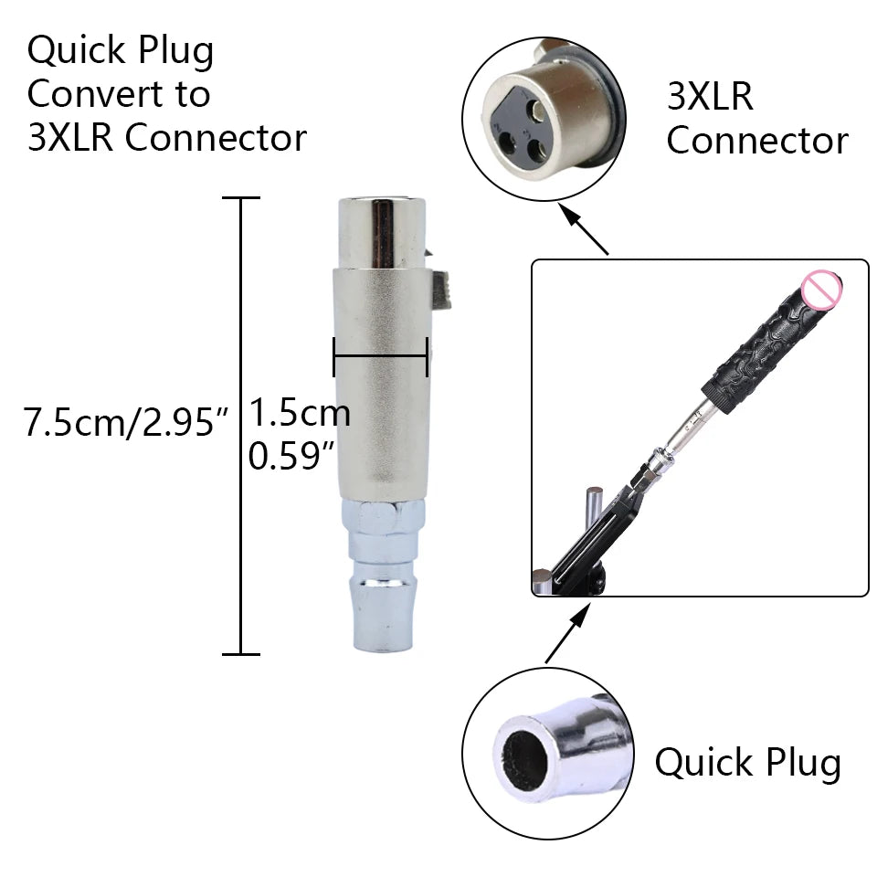 ROUGH BEAST Vac-U-Lock Sex Machine Metal Accessories for Automatic Quick PlugInMasturbation Machine Women and Man Sex Toy Adapter