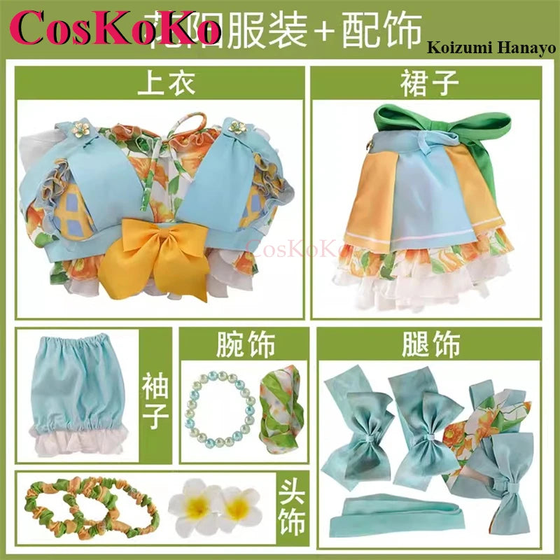 CosKoKo Aqours All Members Cosplay Anime LoveLive Costume Sweet Lovely Swimsuit Women Halloween Party Role Play Clothing S-XL