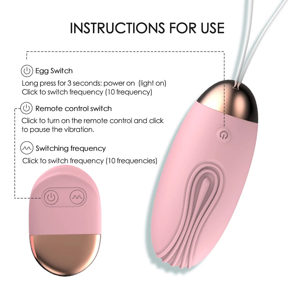 Sex Toys for Woman Wireless Remote Control 10 Speeds Vibrating Eggs Clitoris Stimulator Vaginal Massage Ball G- Spot Vibrators