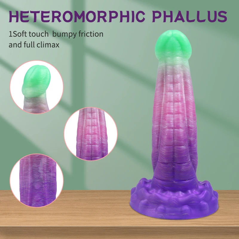Monster Cobra Dildo Snake Shape Butt Plug Big Alien Penis with Powerful Suction Cup for Woman Vagina Massage for Anal Sex Toys