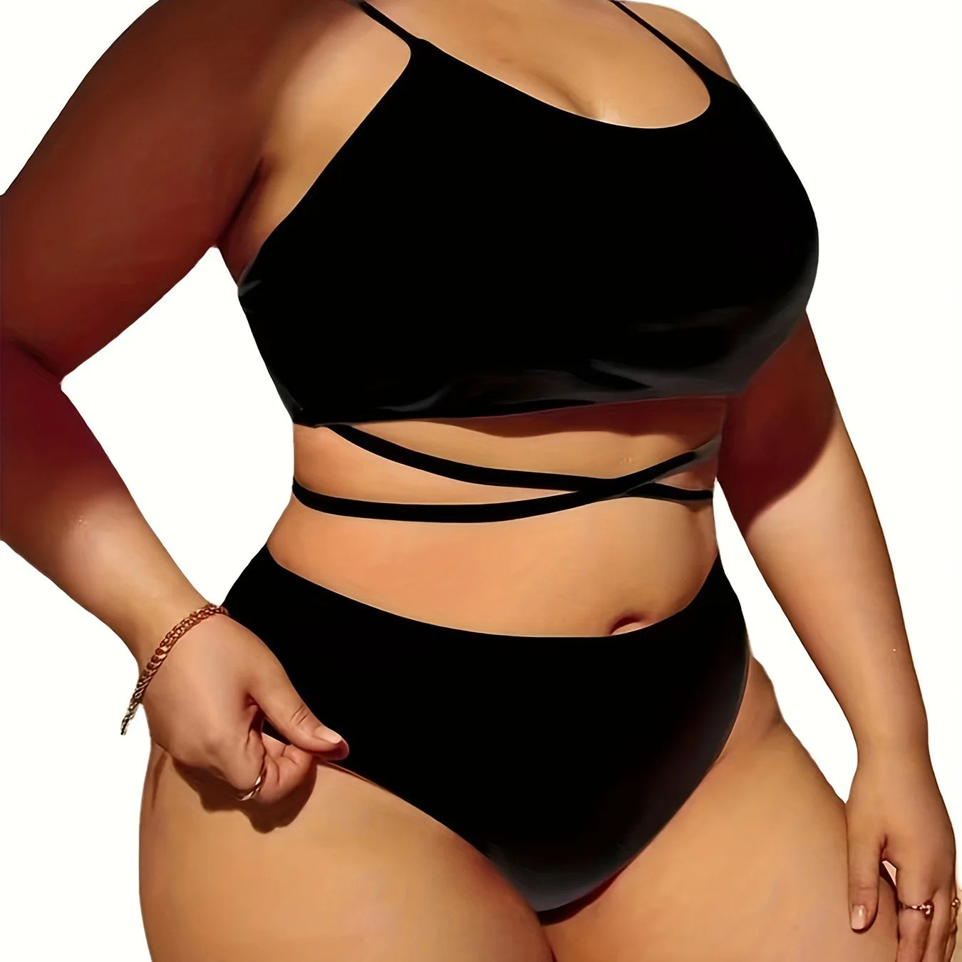 Plus Size Swimwear Women 2025 Big Size Bikini Set 3-Piece Swimsuit Sexy Swimming Suit Beach Wear Bathing Suit Monokini Swimdress