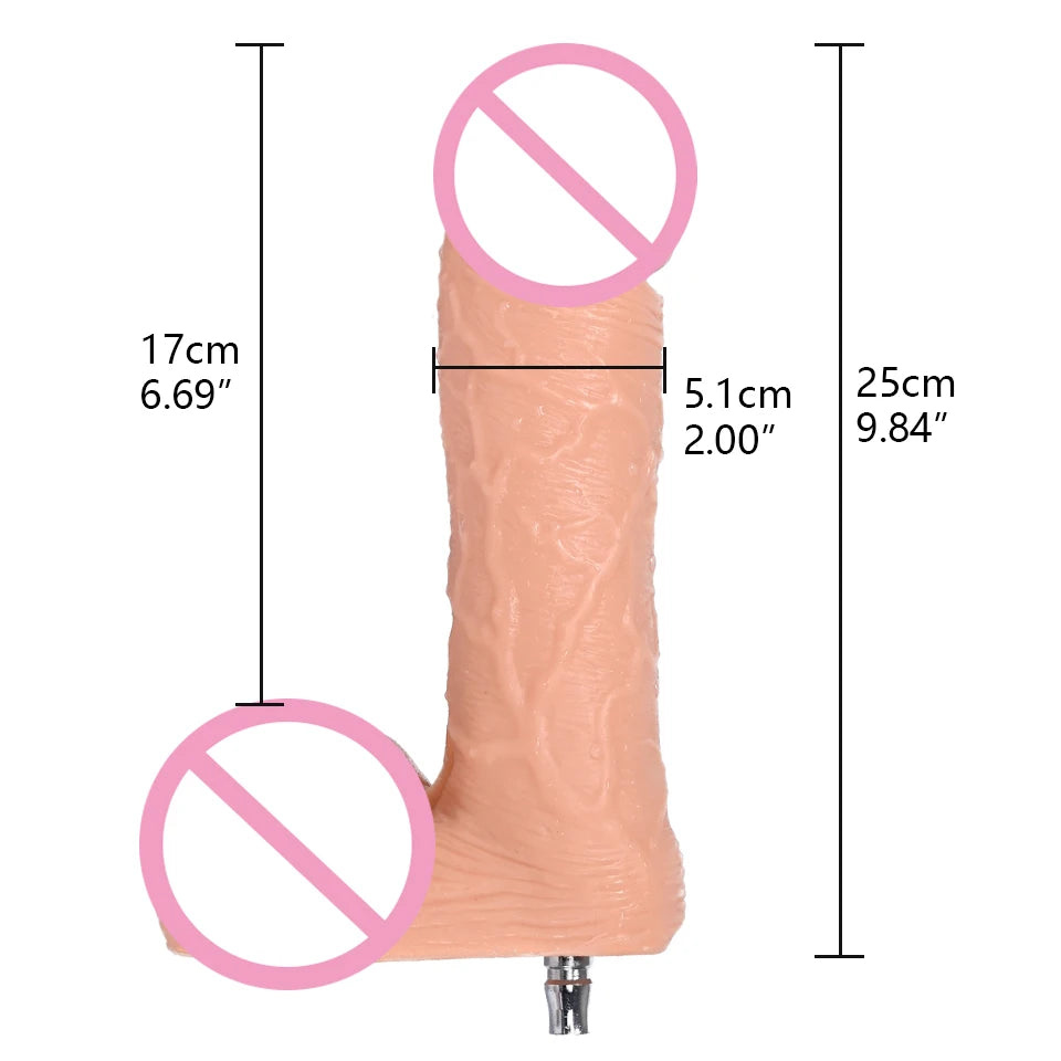 ROUGH BEAST Sex Machine Flesh-colored Dildos Attachment for Vac-U-Lock Masturbation Machine Automatic Sex Toy Accessories