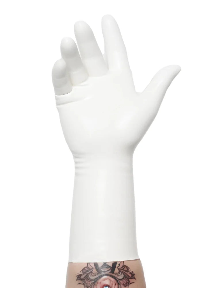 customizedLatex Gloves men smoky transparency socks Rubber Gloves Adult Unisex Seamless mask hood molding latex fetish