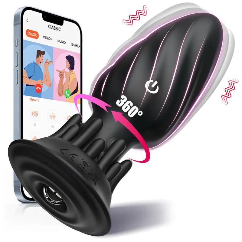 360 Remote Control Rotating Plugue Anal Vibrador Dildo Silicone Prostate Massager Anal Butt Plug Dilator Sex Toys For Women Men