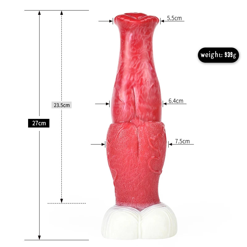 ASHBURN Alien STALLION Dildo with Suction Cup Knot Flower Head Prostate Stimulator Cock Buttplug Sexy Shop Toy for Women Men Foreplay