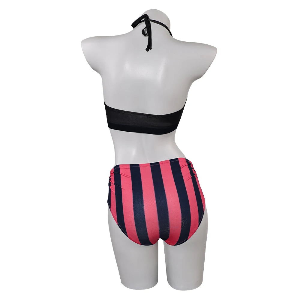 New Fashion Velvette Cosplay Cartoon Bikini Swimsuit Costume Roleplay Swimwear Outfits Halloween Carnival Party Suit