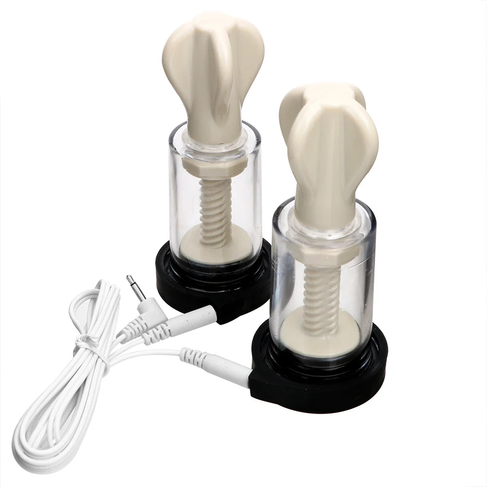 ASHBURNS Electro Shock Anal Butt Plug Electric Nipple Sucker Clamps E-stim Penis Plug Ring Cock Cage SM Chastity Couple Sex Medical Toys