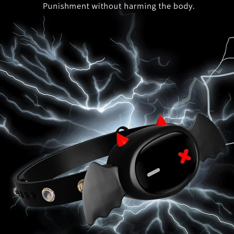 QIUI Little Devil APP Remote Control Electric Shock Collar Bondage BDSM Adult Porn Game Private Sex Toy Exotic Accessories 18+