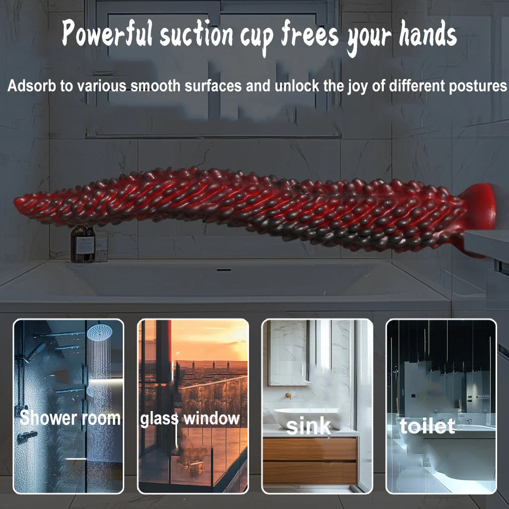 New Alien Tentacle Anal Plug Long Thick Dildo Spiral Silicone Large Butt Plug Suction Cup Anal Toy Adult Toy Men Women S- 8.39in M-11.34 in
