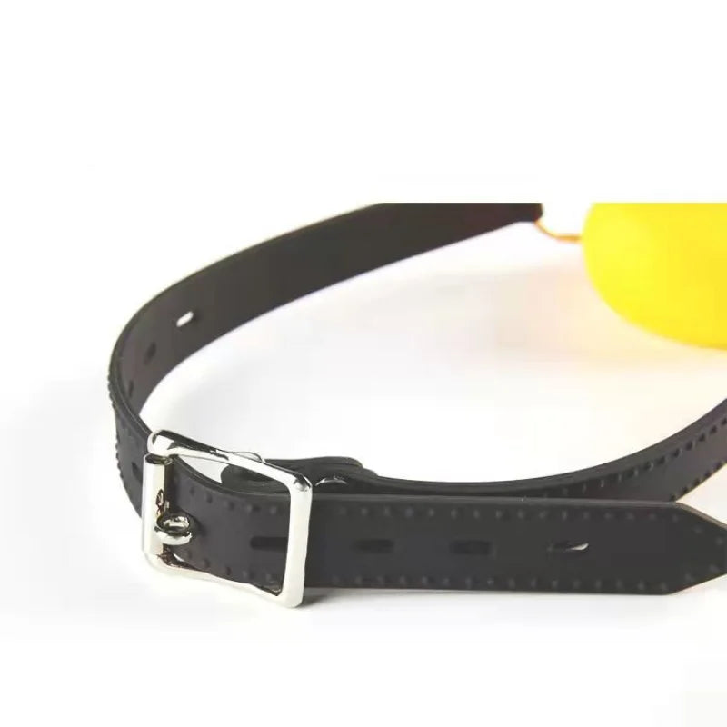 ASHBURN DUCKS Leather Harness Mouth Silicone Duck Gag Mouth
