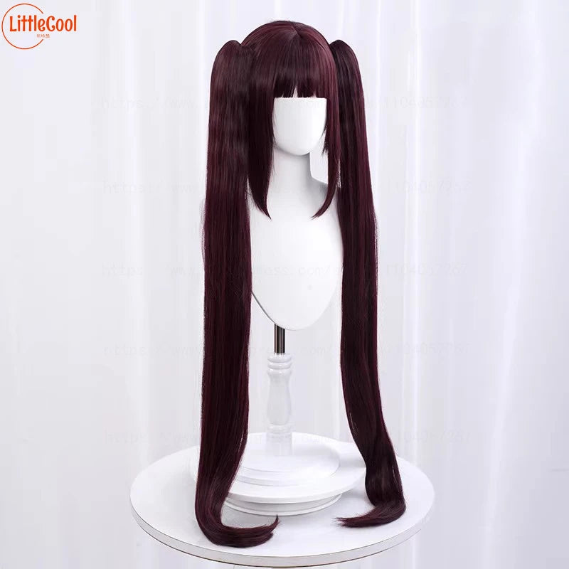 Anime NEKOPARA Vanilla Chocola Cosplay Wig 100cm Long Vanilla Light Pink Chocolate Dark Brown Heat Resistant Synthetic Hair Wigs