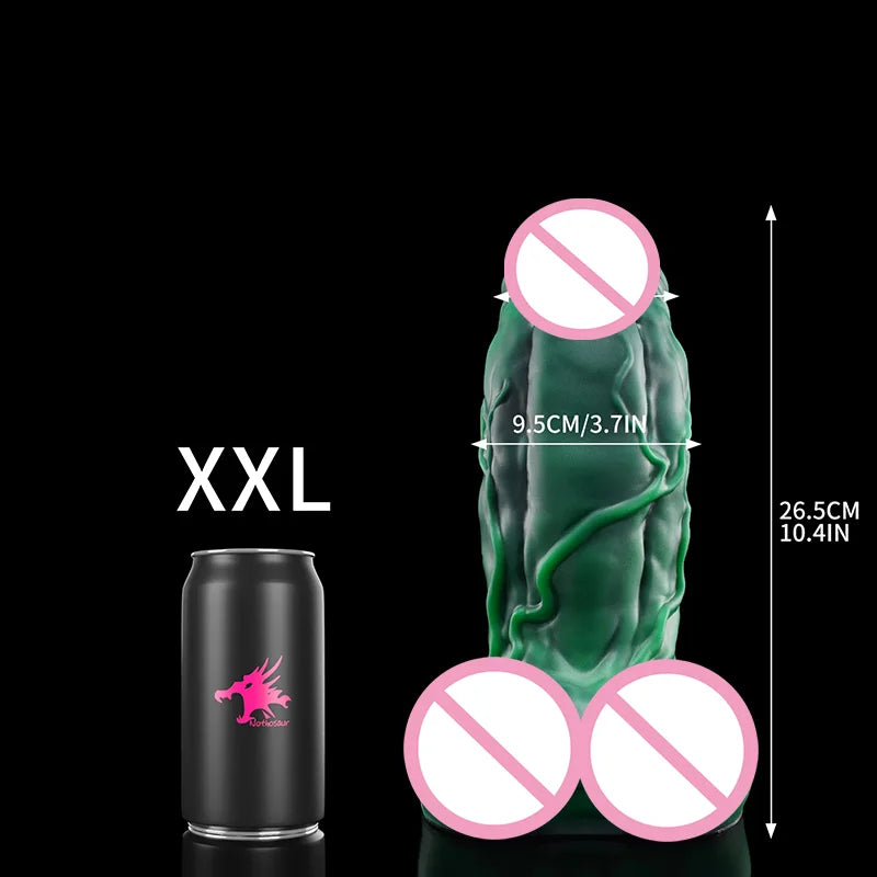 Nothosaur BANNER Green Monster Anal Plug Dildo Soft Butt Masturbator Anus Dilator Realistic Penis Adult Sex Toy Stimulator