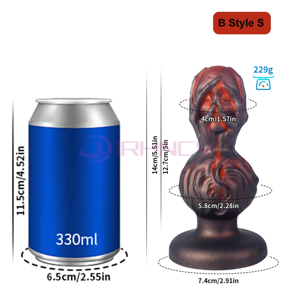 10cm Skull Anal Toys for Man 18+ Silicone Platinum Liquid SiliconeAnalyse Dildo Adult Sex Toy for Women Men Butplug