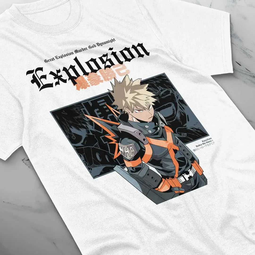 Katsuki Bakugo T-Shirt Manga Hero Anime Gift Tshirt Tee All Sizes Graphic T Shirts Oversized T Shirt Women's Clothing