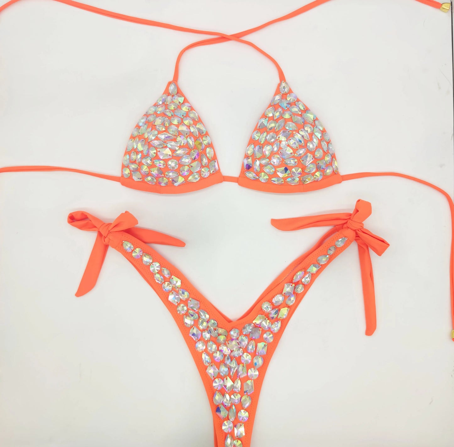 2020 venus vacation rhinestone bikini set diamond swimwear sexy women bathing suit new style bling stones beachwear