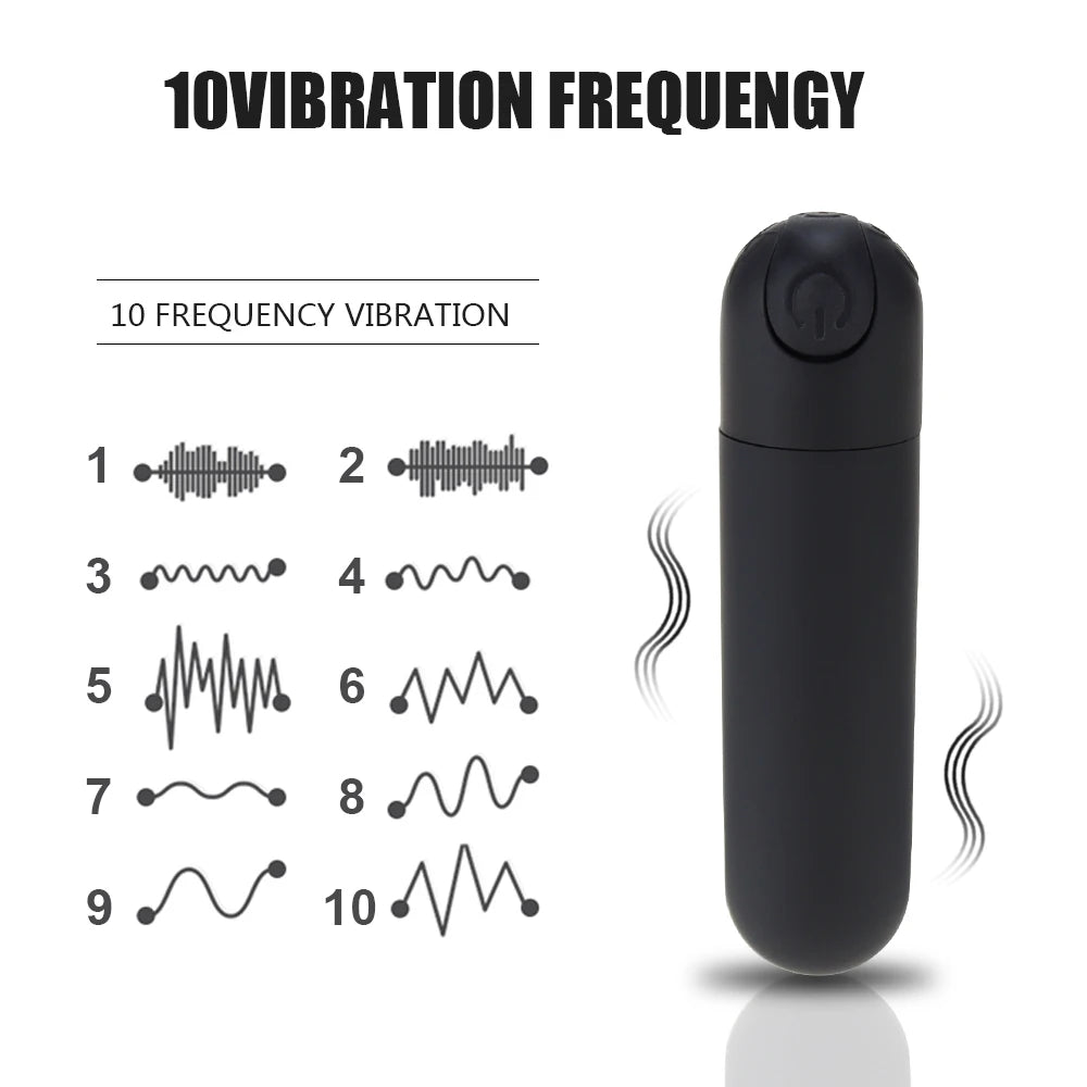 Mini 10 Modes Quiet Waterproof Bullet Tool Powerful Mini G-Spot Massager for Women Pleasure Bullet Portable Sex Toy