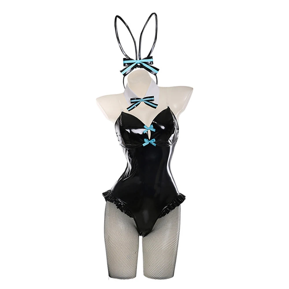 Sexy Mikkuuu 16th Anniversary Cosplay Costume Girl Cute Uniforms Dress Mikuu Lovely Cosplay Jumpsuit And Wig Halloween Bunny Gir