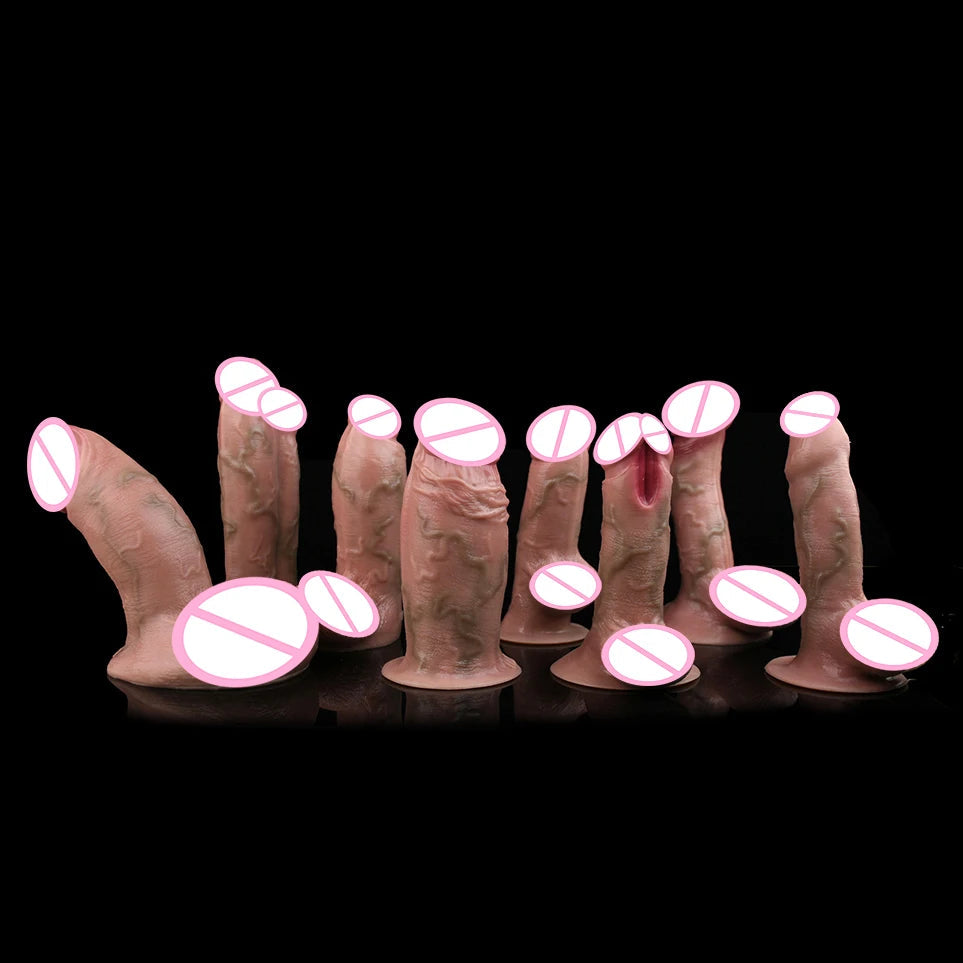 ASHBURN Silicone Skin Touch Realistic Double CONNECTED "FROCKING"DILDO Seamless Lifelike PenisS