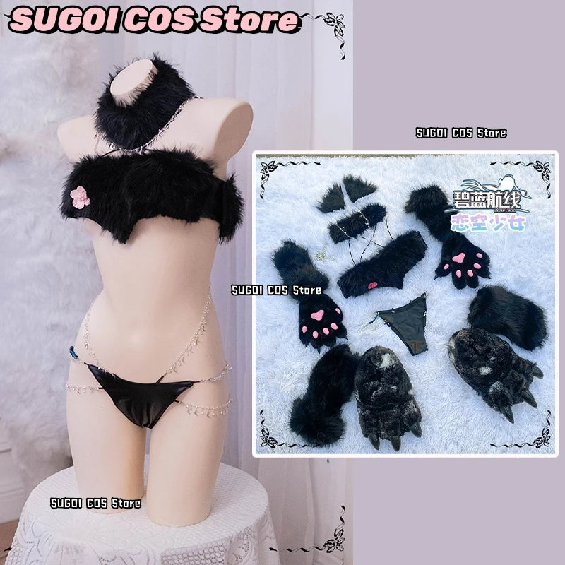 Atago from Game Azur Lane Cosplay Costume Atago Role-play Sexy Furry Lingeries Women's Dresses Anime Disguise for Adult Women