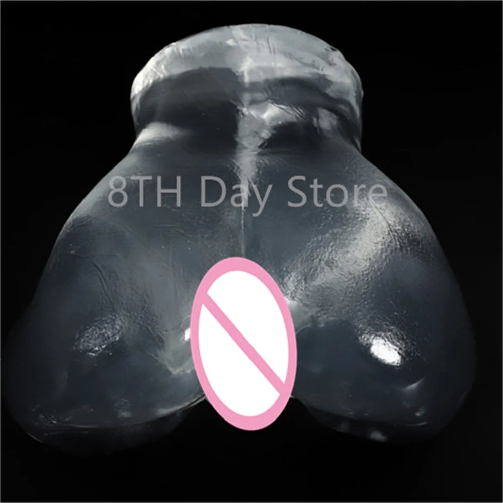 Transparent Masturbator Doll Sex Toys For Men Clear Ass Man Penis Stroker with Virgin Vagina Anal Hole Pocket Pussy Masturbation