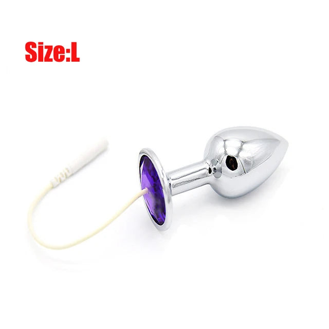 Electro Shock Anal Vaginal Plug Electric Crystal Dildo Butt Plug Bdsm Jump Egg Prostate Massage Vibrator Sexy Toy For Couple Sex