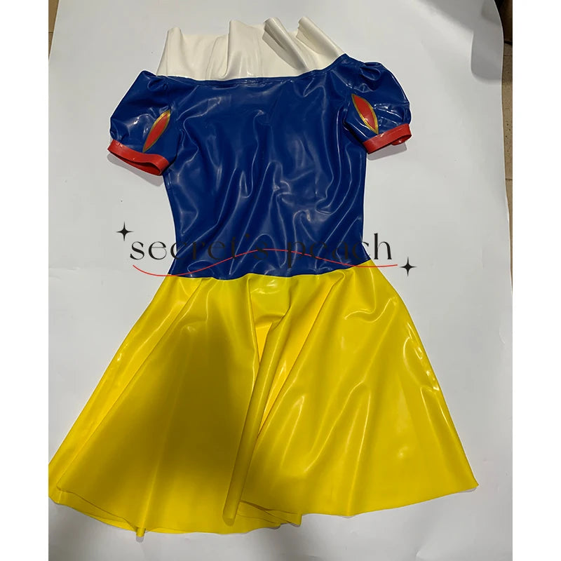 Latex Cosplay Princess Dress Unisex Rubber Fetish Customizable size and color
