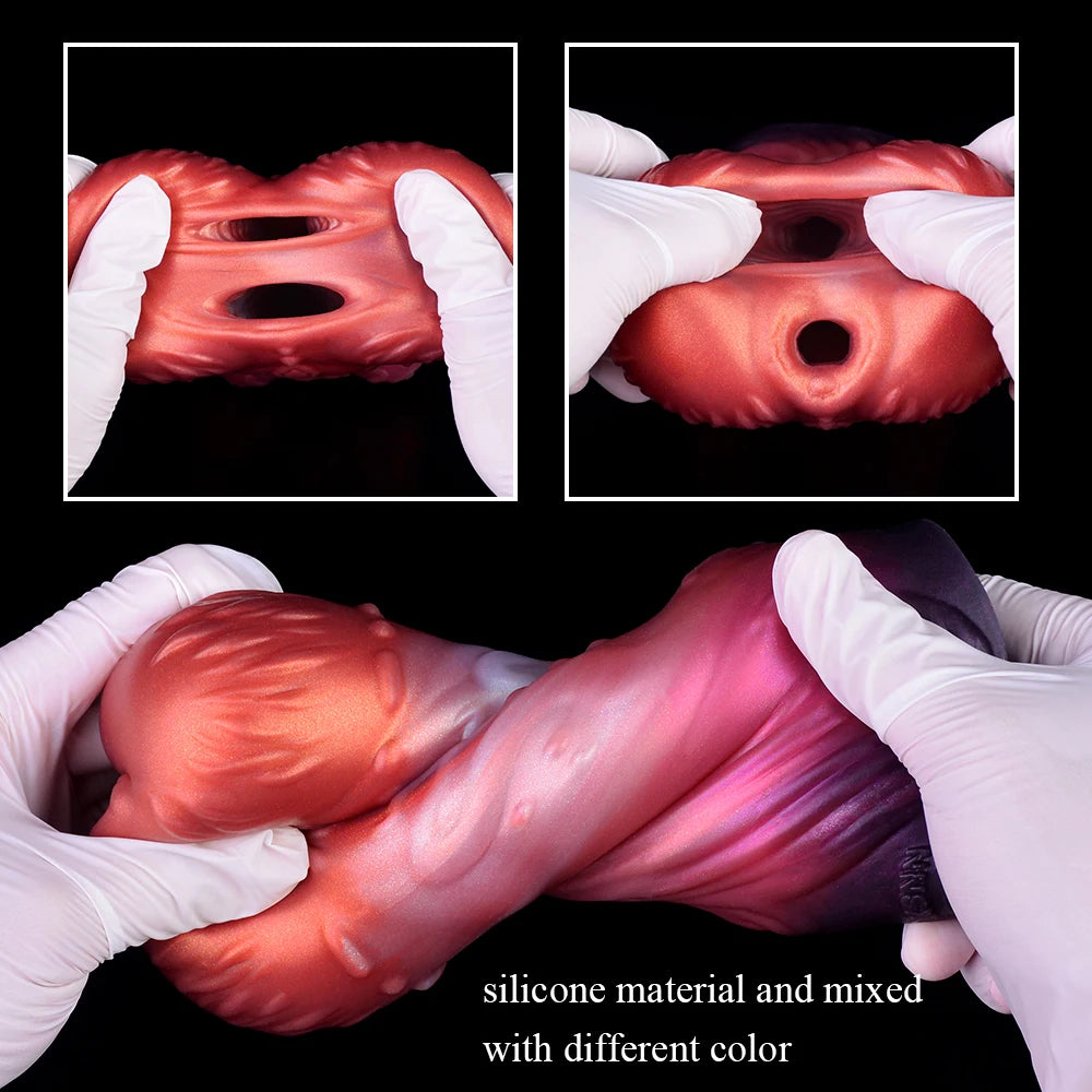 ASHBURN Realistic ALIEN Pocket Pussy Sex Toys for Men Soft Silicone Fleshy Vagina Anus Stroker Penis Training Male Masturbators Adult Toy