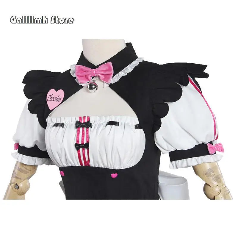 Vanilla Cosplay Costume In Stock Maid Dress Maid Outfit NEKOPARA Chocola Vanilla OVA Maid Game Uniform Cat Neko Girl Women
