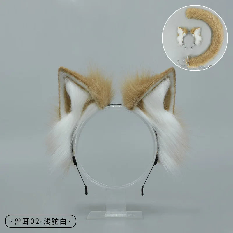 Handmade Plush Fox Tail Cosplay Costumes Props Wolf Tail Sexy Fox Tail Adjustable Belt Anime Accessories Kawaii Faux Fur Tail