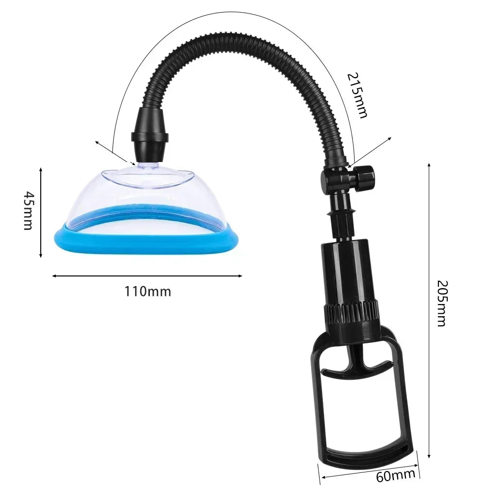 ASHBURNS Manual Pussy Pump Vagina Clitoris Sucker Manual Women Breast Massage Nipple Stimulator Enlarge Vacuum Pump Cover Adult Sex Toy
