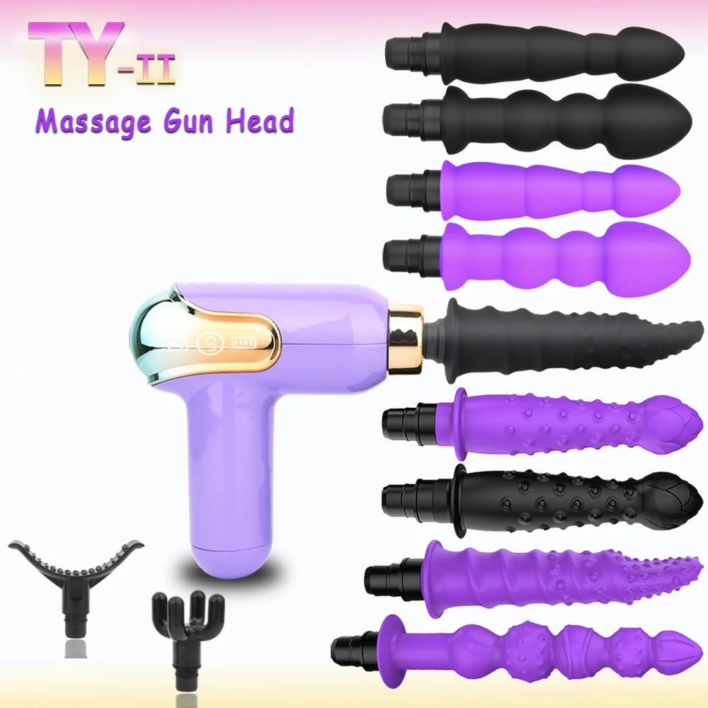 Massage Gun Heads vibration dildo penis adult sex toys silicone head VIBRAT for Fascia gun percussion Vibrators for Female Man