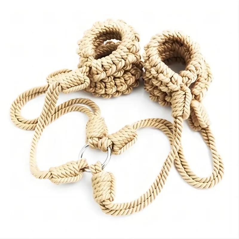 ASHBURNS Soft Cotton Rope Sex Handcuffs Bdsm Collar Bondage Gear Sex Games Erotic Adults Toys Sex Products Sex Toys for Couples Women