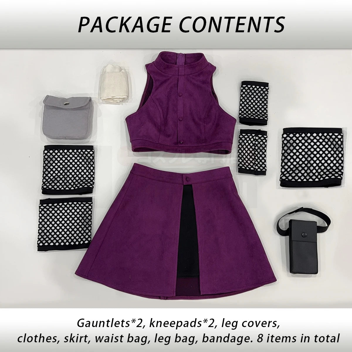 HOLOUN Anime Yamanaka Ino Cosplay Costume Top Skirt Waist Bag Leg Covers Cos Convention Daily Wear Gift