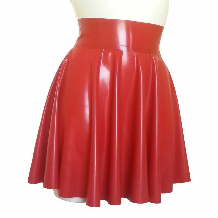 MEDIUM THICKNESS Latex SKIRT Circle skating Gummi Rubber fetish TV UNISEX RED