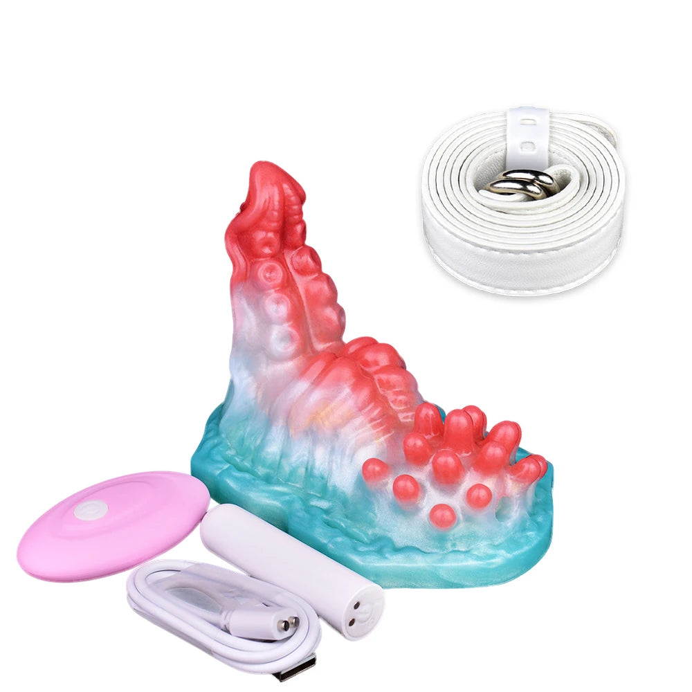 ASHBURN Wireless Control Silicone Octopus/Granule Sex Grinder Strapon Grinding Hump Friction Vibration Massage Female Masturbation
