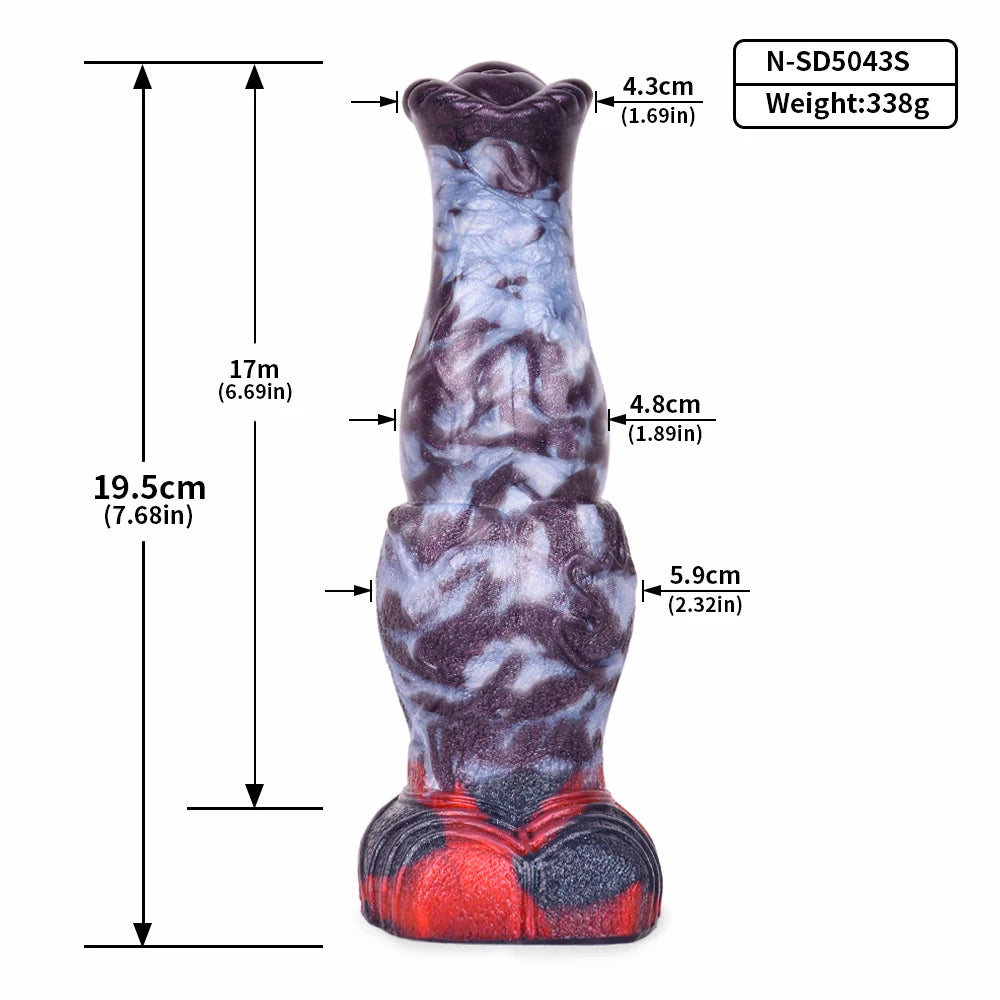 ASHBURN Alien STALLION Dildo with Suction Cup Knot Flower Head Prostate Stimulator Cock Buttplug Sexy Shop Toy for Women Men Foreplay