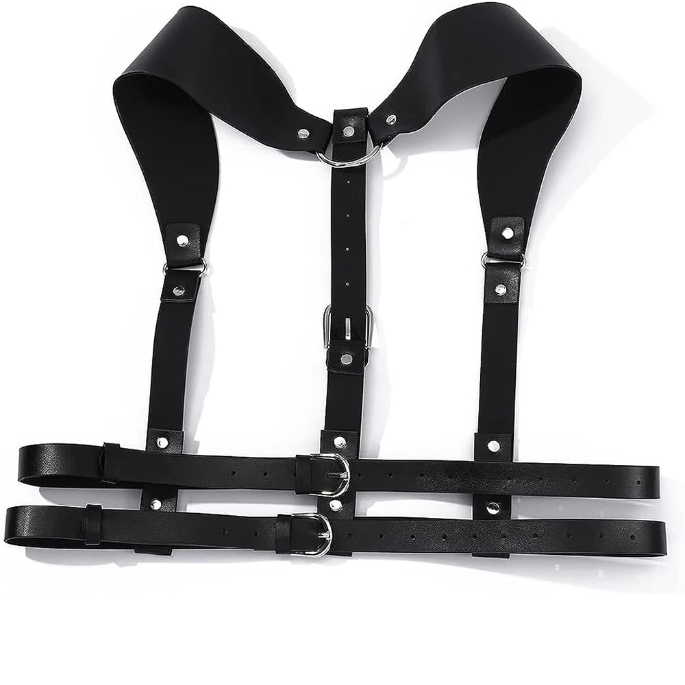 Women Fashion Leather Harness Waist Belt Pu Leather Harness Corset Suspenders for Women Goth Harness Women Clothing Accessories