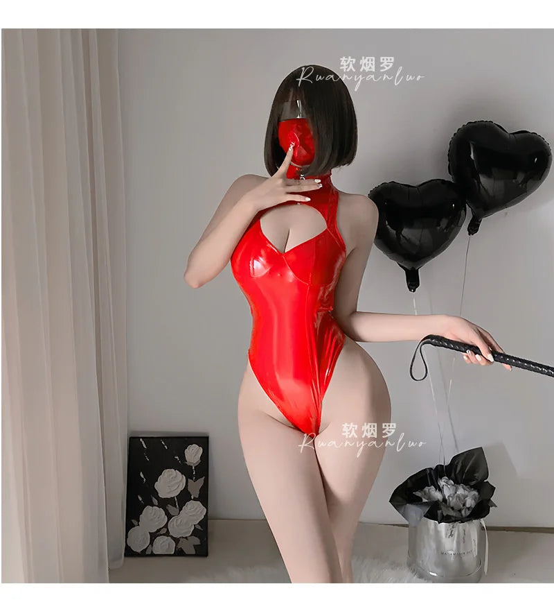 Astrum Luna Cosplay Jumpsuits Costume Women Sexy Leather Anime Bunny Bodysuit Catsuit Girl Uniform Halloween Party Clothes
