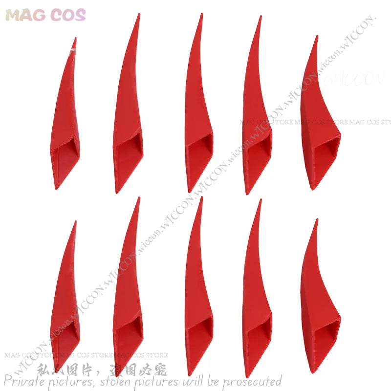 Alastor Cosplay Halloween Costume Gloves Claws Fingernail Anime Cosplay Pink Red Blue Yellow Prop Comic-Con Disguise Cartoon