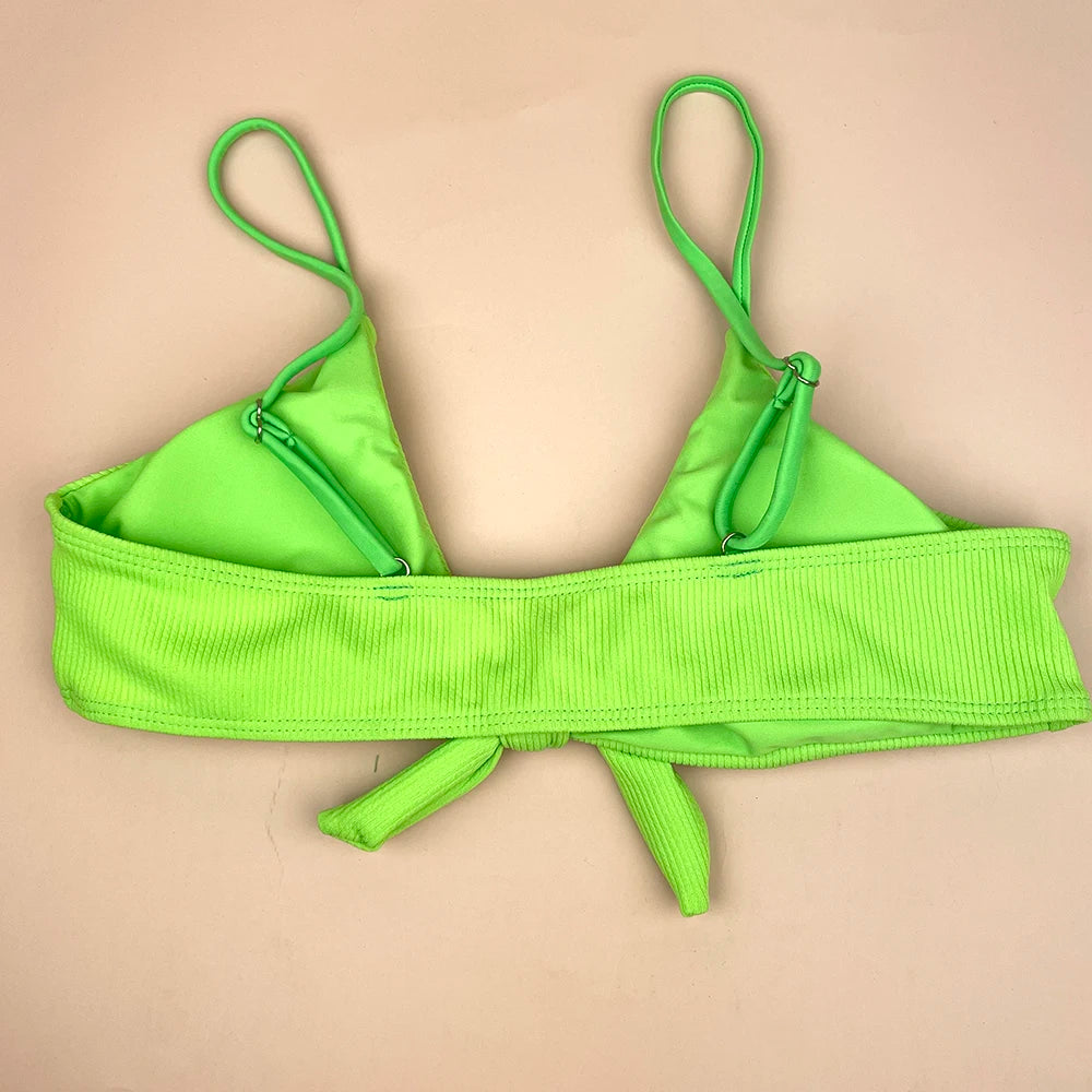 Funny Bikini Women Alien Peace Print Bra Triangle Bottoms Swimsuit Split Bathing Suit Underwear Sexy Bikinis Swimwear
