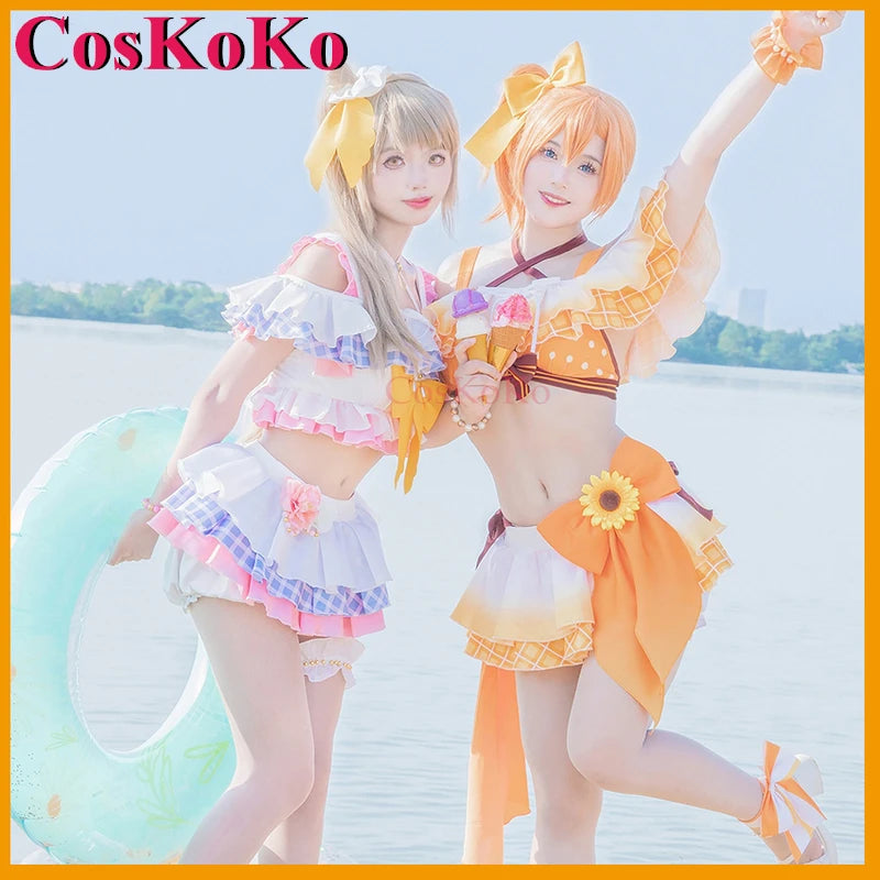 CosKoKo Aqours All Members Cosplay Anime LoveLive Costume Sweet Lovely Swimsuit Women Halloween Party Role Play Clothing S-XL