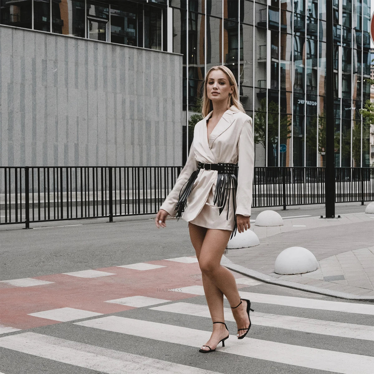 Women Fashion Body Harness Waist Belt Street Style Tassels Short Leather Skirt waistband Leather Punk Gothic Clothing Accessoly